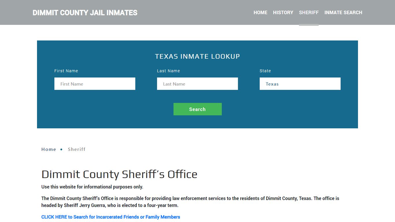 Dimmit County Sheriff, TX Arrest Warrant Lookup