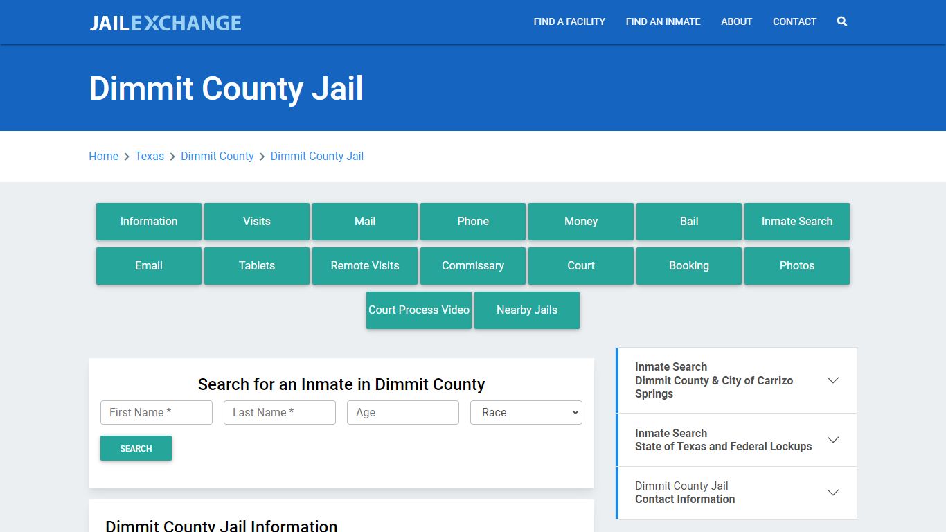 Dimmit County Jail Roster Lookup, TX, Inmate Search